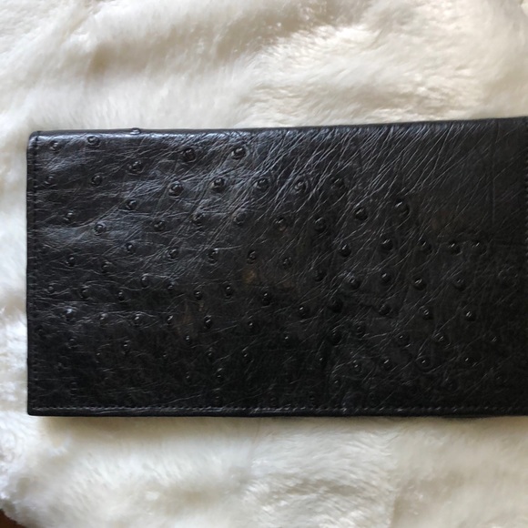 Genuine Ostrich Leather Wallet - Picture 1 of 9